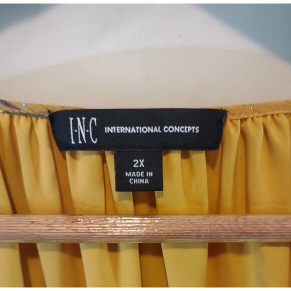 INC Maxi Dress Size 2X Fall Floral Peasant Boho Cottagecore New with Tag - Picture 4 of 12